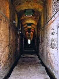 Empty corridor in abandoned building