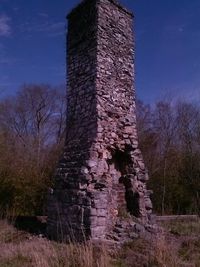 Low angle view of old ruin building