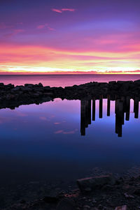 Reflection of sky on water