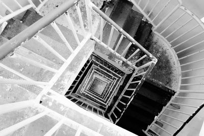 Low angle view of spiral staircase