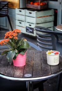 Close-up of potted plant on table