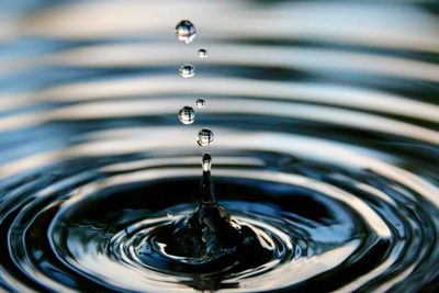 High angle view of splashing water