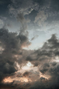 Low angle view of cloudy sky