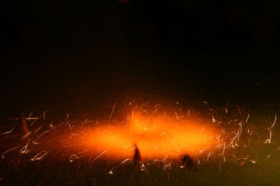 Firework display at night