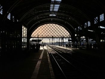 View of railroad station platform