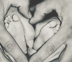 Close-up of baby feet