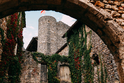 Low angle view of old building