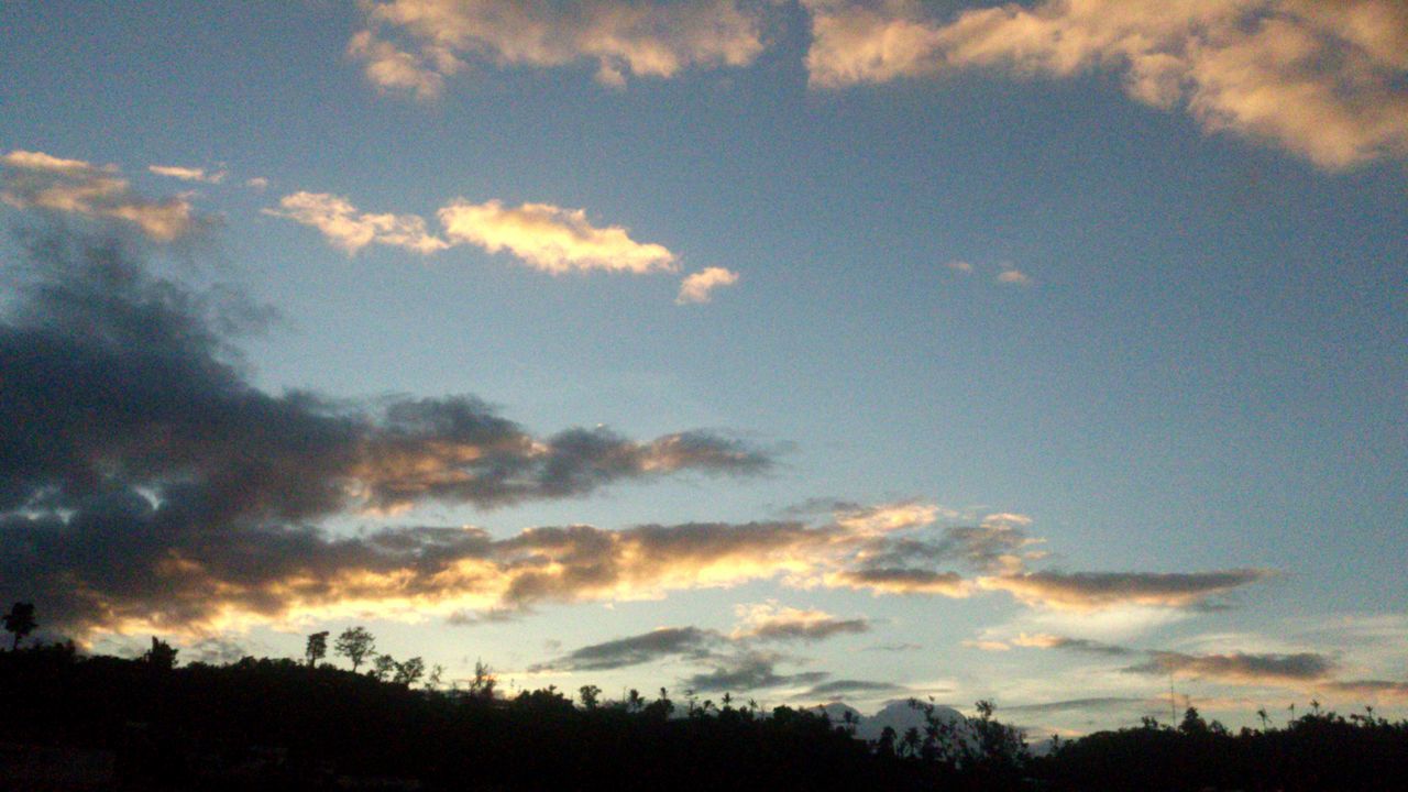 Ocean of clouds, sky.