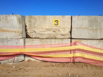 View of multi colored wall