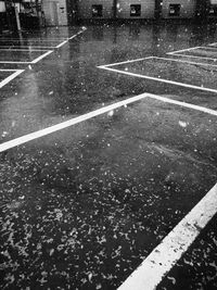 Road marking on road