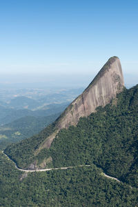 Aerial view of the escalavrado rock mountain, serra dos Órgãos national park, teresópolis, brazil.