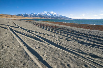 Scenic view of desert against sky