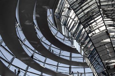 Low angle view of spiral staircase