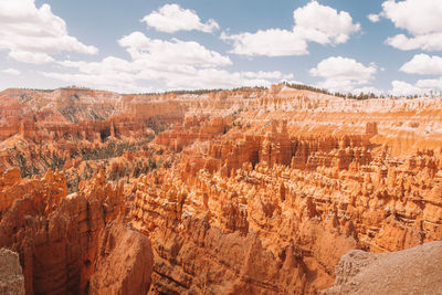 Scenic view of canyon against sky