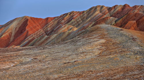 0910 sandstone and siltstone landforms of zhangye danxia-red cloud national geological park-china.