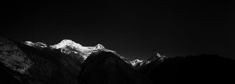 Low angle view of mountain against sky