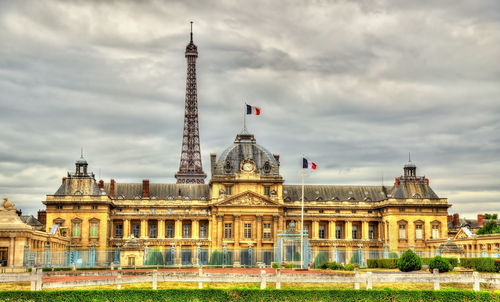 View of building against cloudy sky