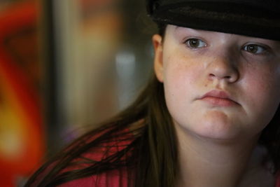 Close-up of thoughtful girl