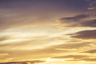 Low angle view of sky at sunset