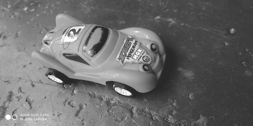 Close-up of toy car