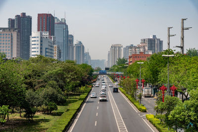 View of city against sky in xi'an