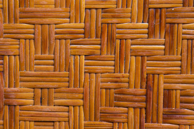 Full frame of traditional handcraft texture wicker surface for furniture material.