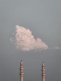 Low angle view of masjid against sky