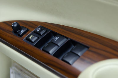 High angle view of computer keyboard on table