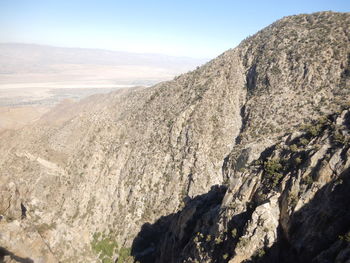 Scenic view of rocky mountains against sky