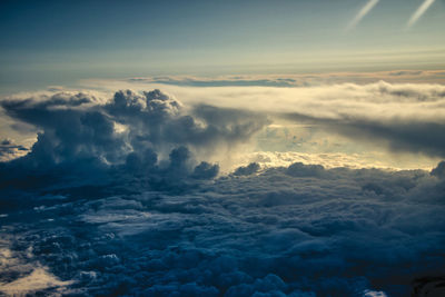 Aerial view of cloudscape against sky