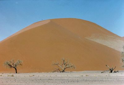 Scenic view of desert against sky