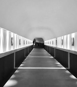 Empty corridor of building