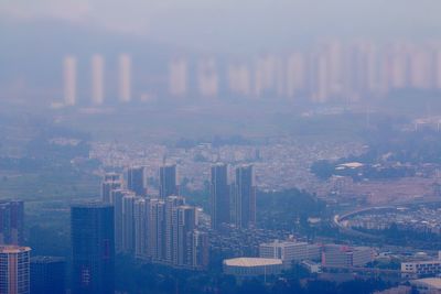 High angle view of cityscape
