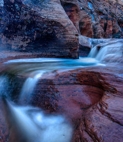 Scenic view of waterfall