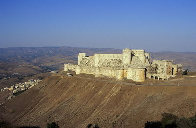 View of fort against clear sky