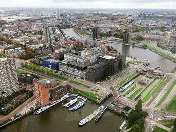 High angle view of cityscape