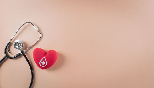 Close-up of heart shape against white background