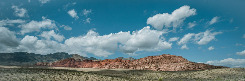 Scenic view of landscape against cloudy sky