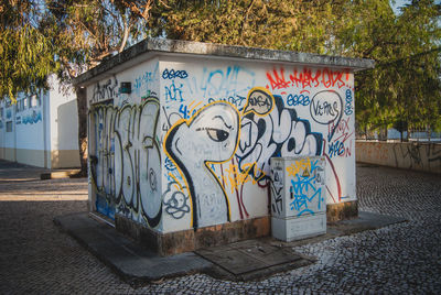 Graffiti on old abandoned built structure