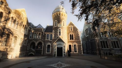 Low angle view of historic building