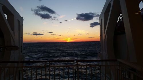 View of sea at sunset