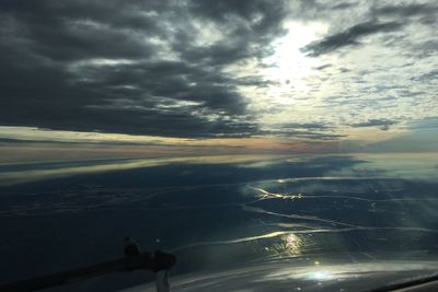 Scenic view of sea against sky at sunset