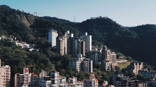 Buildings in city against sky