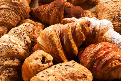 Full frame shot of bread in store