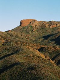 Scenic view of mountains against clear sky