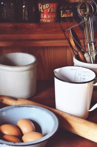 Coffee cup on table