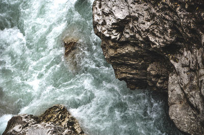 Scenic view of rock formation in sea