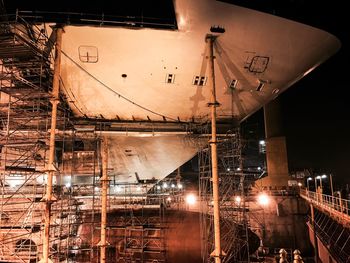 View of illuminated built structure at night