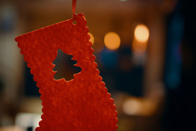 Close-up of christmas decoration