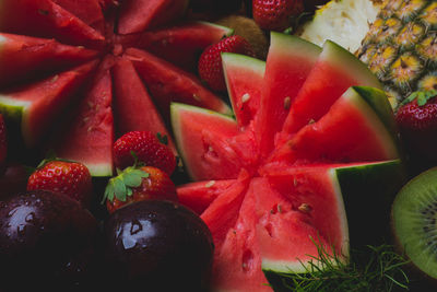 Full frame shot of strawberries